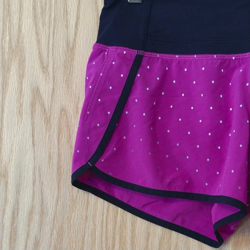 Lululemon Run Times Reflective Short Purple Polka Dot